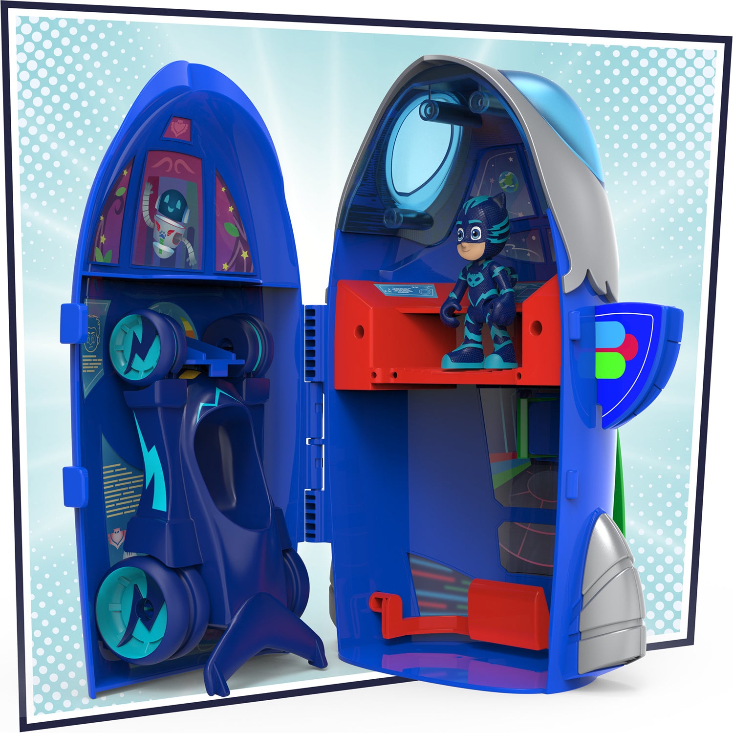 HASBRO - PJ Masks Super pigiamini Quartier Generale 2 in 1 HQ